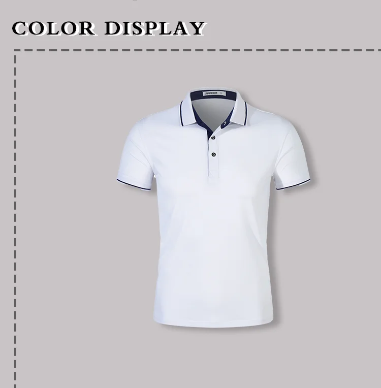 Short Sleeve 3 Button Collar Shirts Tee Plain Mens Golf Polo T-shirts ...