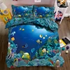 Bedding Water World Animal Design Silk Polyester Cotton Fabric Hotel Living Room Comforter 3D Bed Sheet Set