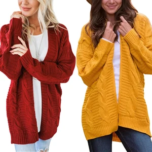 Wholesale Low Price Autumn Long Sleeve Women Lady Knitted Cardigan Sweater Wholesale Low Price Autumn Long Sleeve Women Lady Knitted Cardigan Sweater