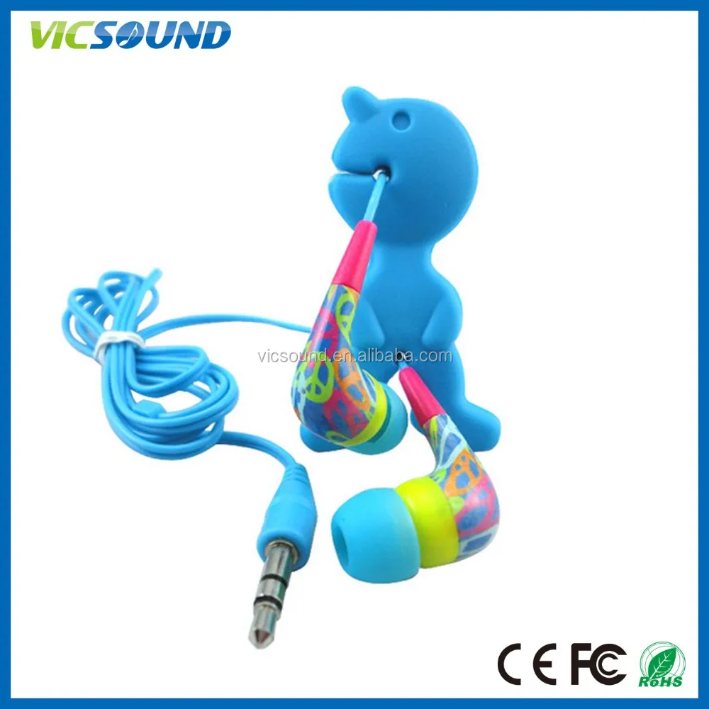 Christmas Gift In Ear Stereo Promotion Mp3 Earphone With Silicone