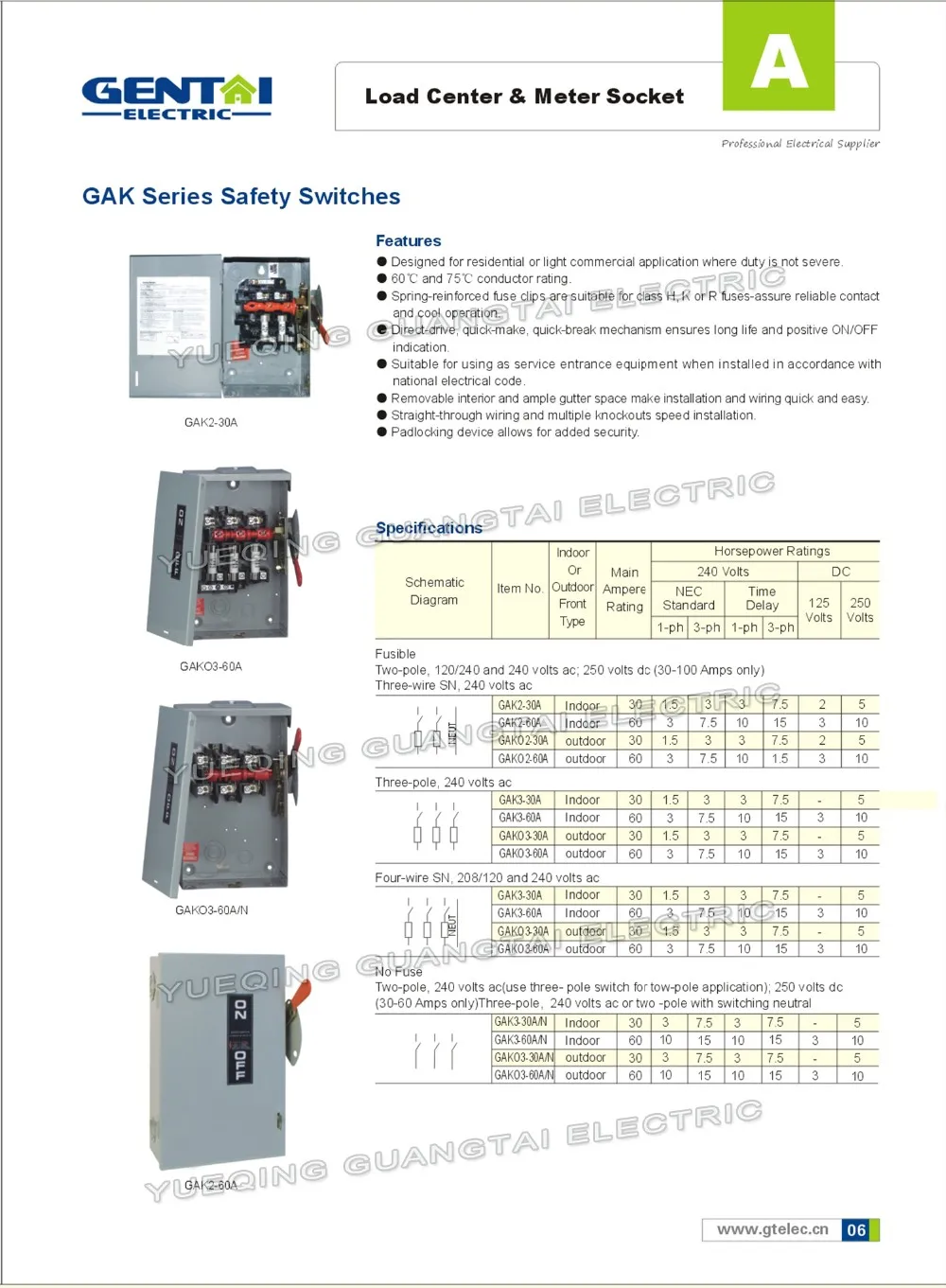 High Quality Cheaper Gyfdsr100al 100a Aluminum Enclosure Combination