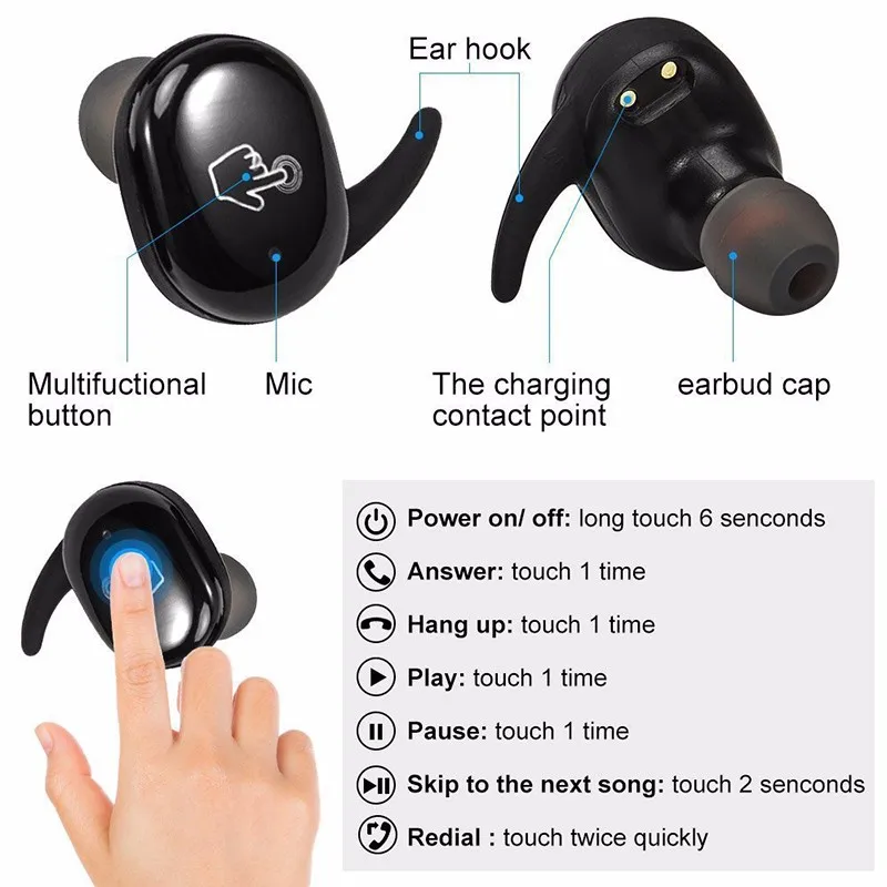 Hifi Sound Wireless Ipx5 Waterproof Touch Control Earbuds Buy