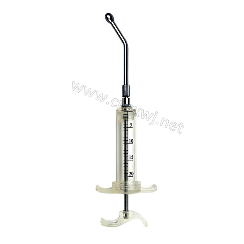 Spiral Mouth Plastic Steel Syringe For Delivering Drugs (adjustable