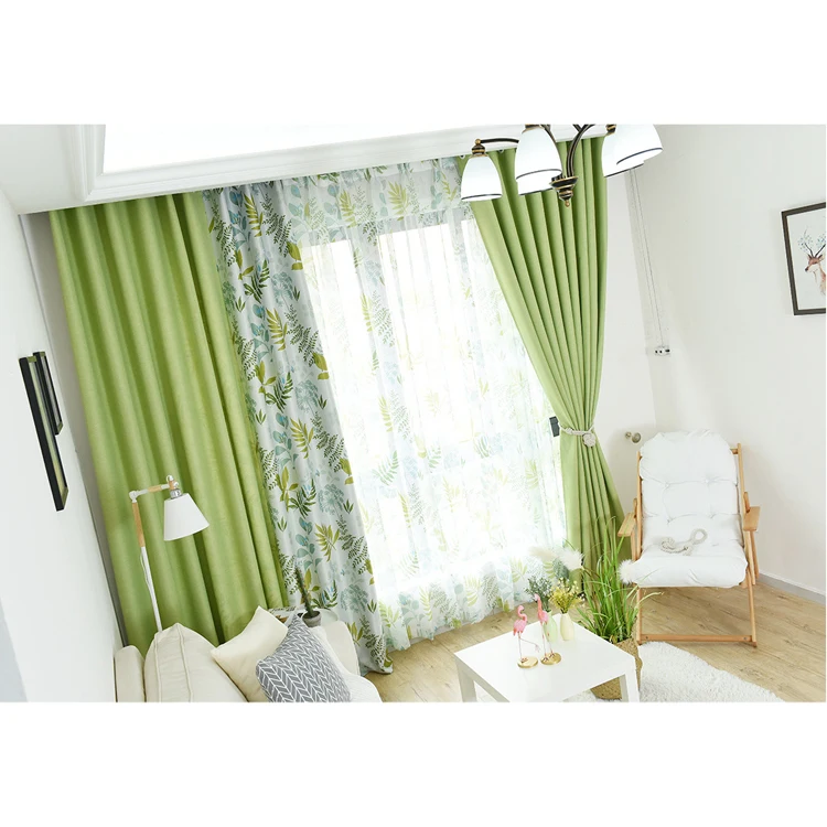 design de moda estilo minimalista nordic sala cortina da janela projeto cortina de tecido de algodao verde buy cortina da janela sala de estar