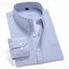 Custom design high quality 61% Bamboo Fiber 39% cotton blend office wear long sleeve stripe shirt