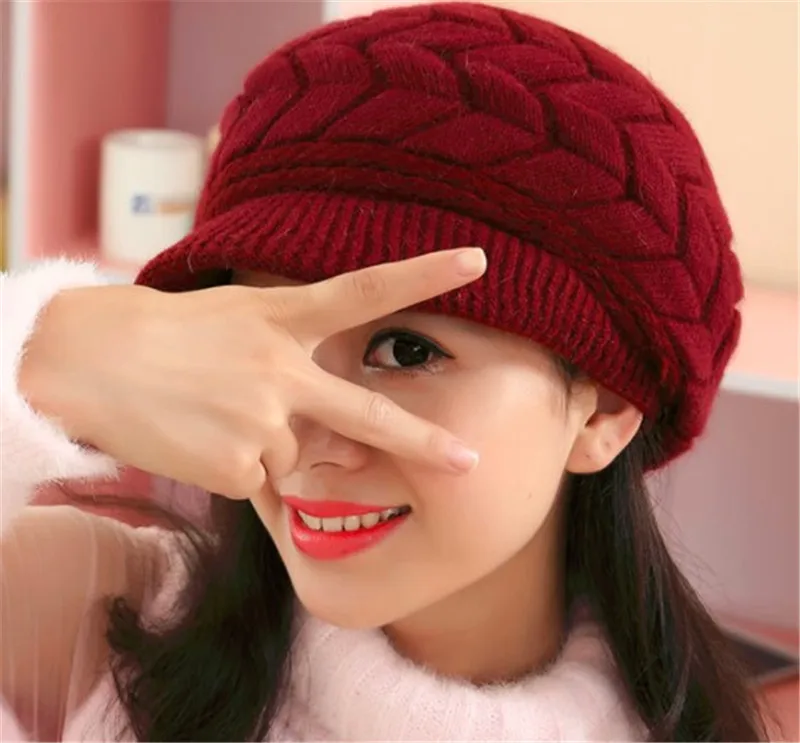 knitted flat cap