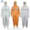 Industrial Safety Protective Working Orange White Disposable Overalls