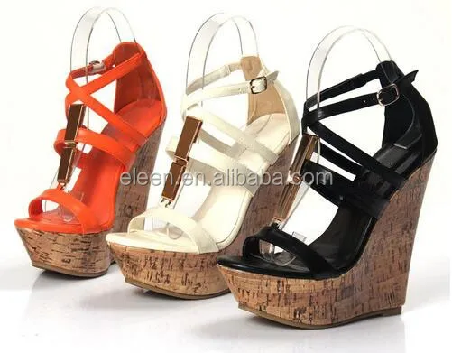 black high wedge shoes