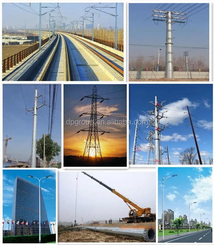 Galvanized 9m 10m 11m Electric Steel Utility Power Pole Buy Steel
