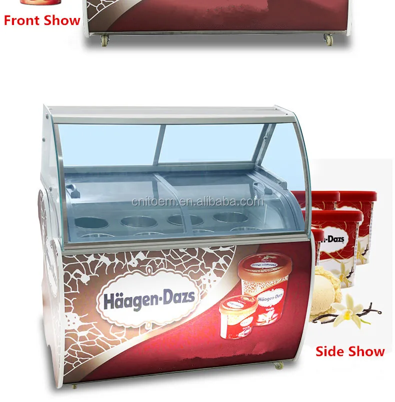12 Trays Ice Cream Display Deep Freezer Buy Ice Cream Freezer,Ice