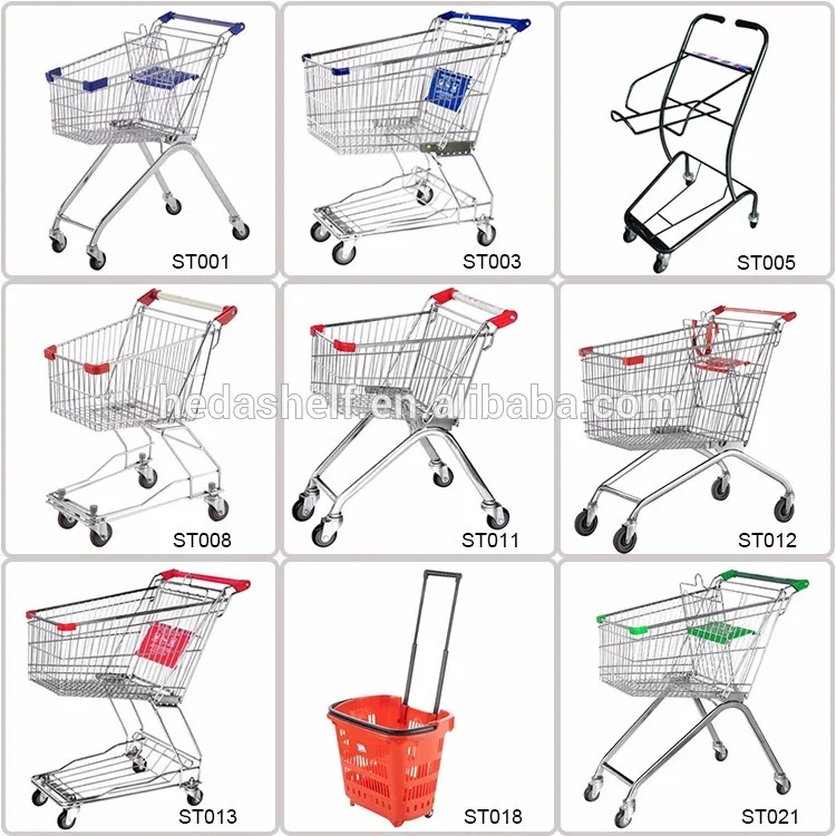 Cheap Price Grocery Used Shopping Cart Dimensions Metal Used