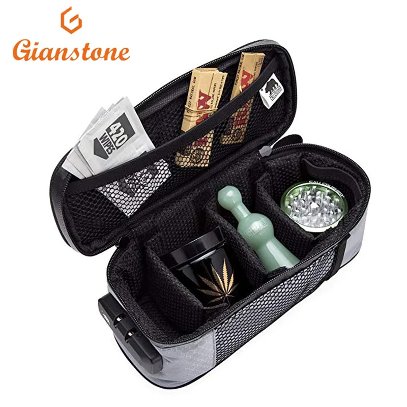 Oem Custom Travel Carbon Lined Odor Absorbing Smell Proof Bag Case With