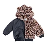 H4033/Winter Children Two Sides Wearing Coat Girls Thick Leopard Coat