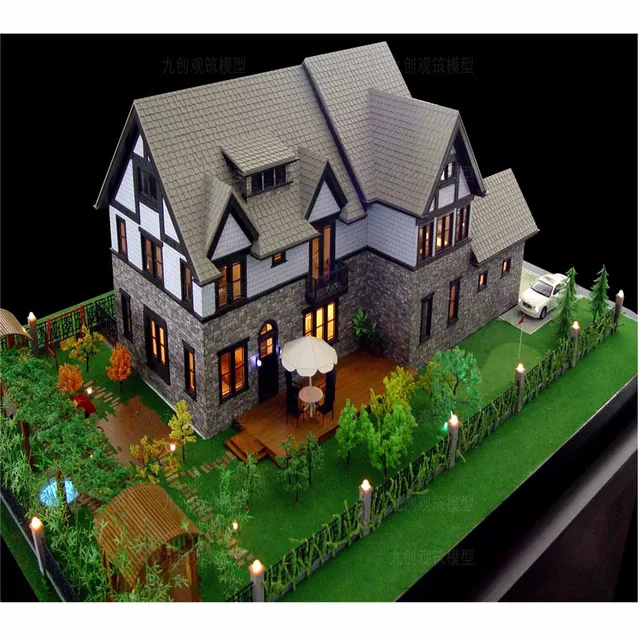 architecture scale model ,beautiful villa miniature