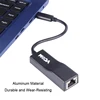 High Quality USB 3.1 Type-C to Ethernet Adapter Type-C to RJ45 LAN Network for Mac/PC Black