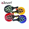 Custom cheap paddle ball set CMYK printed Wood professional beach bat for promotion
