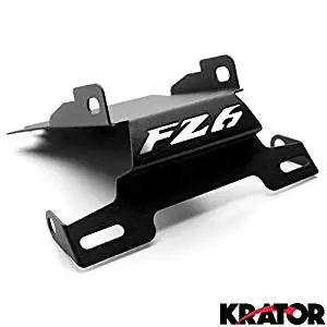 Krator® Yamaha FZ6 Fazer Fender Eliminator Black Logo Plate Holder (2006-2008) Fender Eliminator License Plate Holder Tidy Tail Billet Aluminum Motorcycle Black