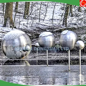 Brushed Stainless Steel Sphere 15cm Garden Ornament Gazing Ball Outdoor