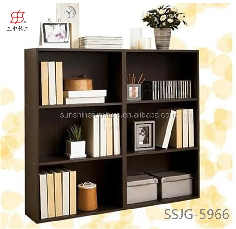 Latest Modern Design Wooden Open Book Rack Display Bookcase For