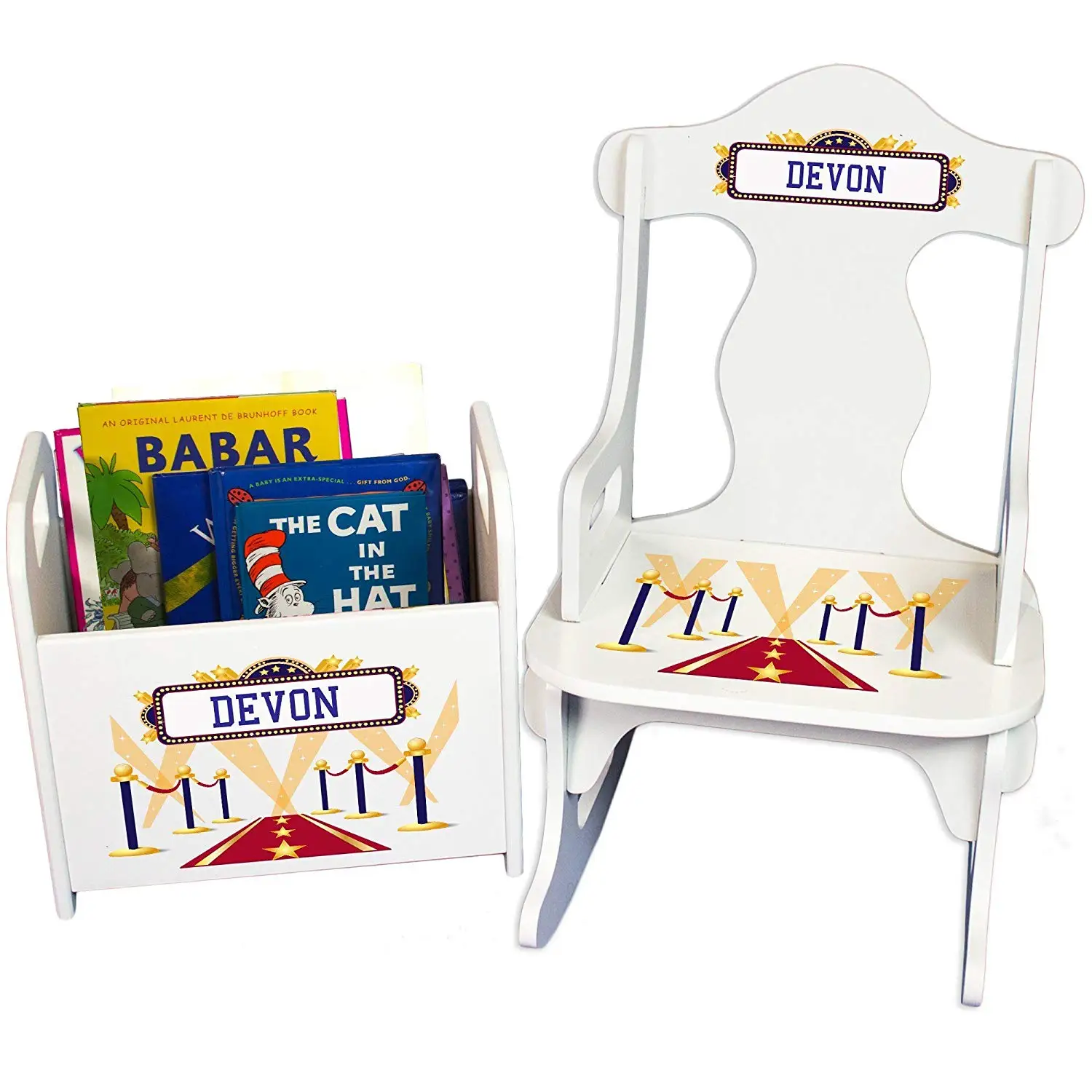 MyBambino Personalized A Star is Born blue Rock And Read Set