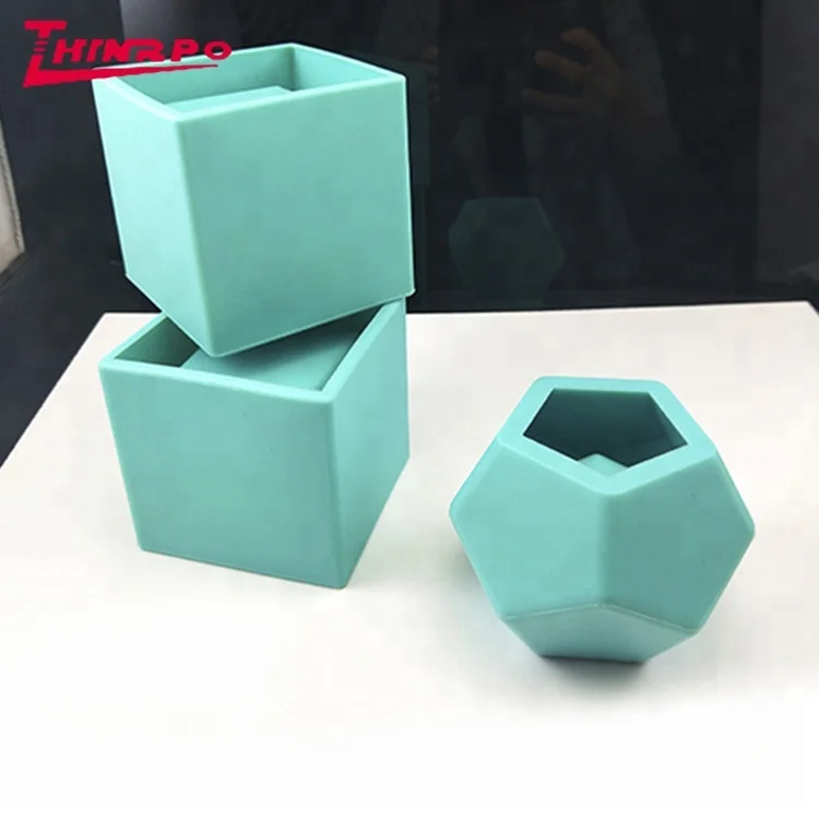 Ninbo Silicone Geometric Polygonal Concrete Flower Pot Vase Cup Silicone Mould