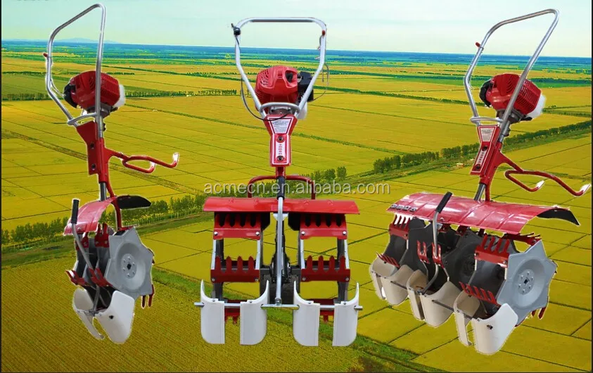 Portable Agriculture Weeding Machine Two Rows Rice Field Weeder Price
