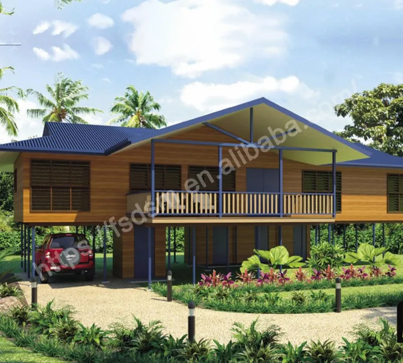 two story light steel frame prefabricated house