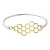 Wholesale Luxury Metal Jewelry Bracelet Women Honeycomb Silver And Gold Plating Bangle For Women Girls