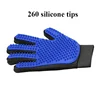 Pet Supplies Silicone Soft Luvas Pet Hair Remover Gloves Pet Grooming Glove Deshedding Brush Glove with 260 Grooming Tips