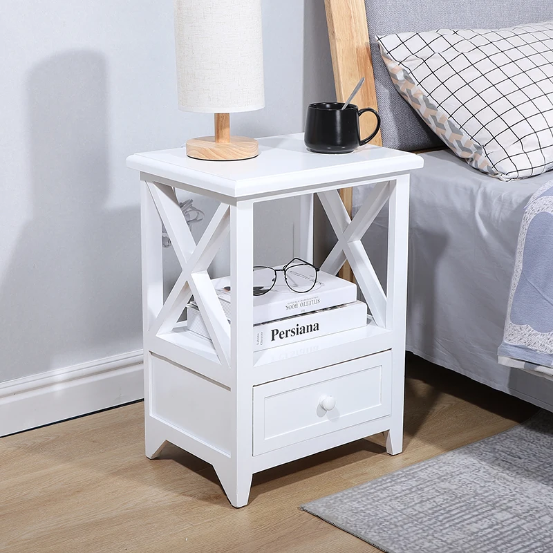 Bedside Tables Cabinet 1 Drawers Nightstand Bed Side Table - Buy 2 ...