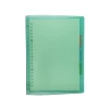 A4 Refillable Loose Leaf Notebook 20 Holes Ring Binder Planner Plastic Transparent Cover with Colored Index Pages
