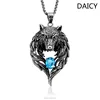 DAICY fashion men's punk stainless steel casting wolf necklace