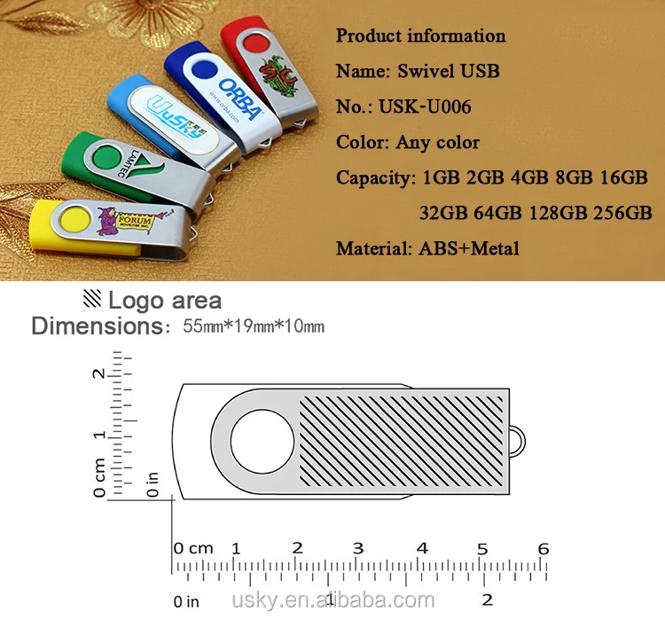 Promotional custom usb 2.0 3.0 64gb 32gb 16gb 8gb 4gb 2gb 1gb custom swivel twister usb flash drive usb memory stick with logo - ANKUX.COM