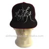 Red solid oem embroidery logo cotton woven twill wholesale flat baseball caps