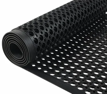 Anti Fatigue Kitchen Perforated Floor Rubber Mat With Holes Drainage ...