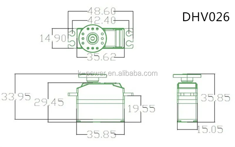 K-power DHV026 Digital 5kg Actuator Servo