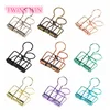 2019 Innovative and simple hollow out design colorful binder clips medium size 308