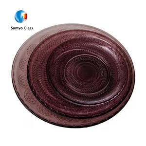 decoupage engravable clear glass plates for dinner plate set