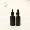 5ml 10ml 20ml 30ml black glass essential oil bottels small black glass dropper bottles wholesale