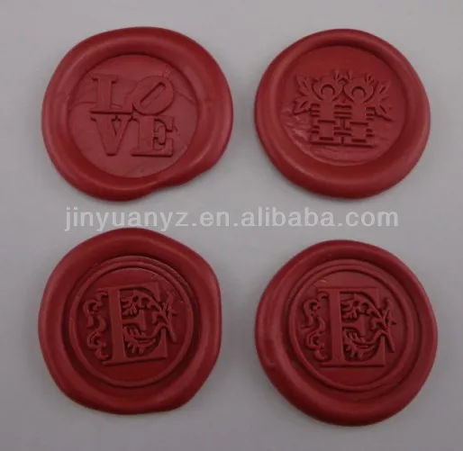 High Quality Flexible Red Wax Seal Stickers/custom Logo Self Adhesive Wax Seal Sticker For