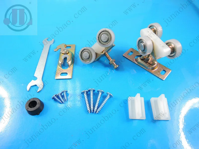 3 Wheels Pocket Door Roller Sliding Track System Suspending Sliding