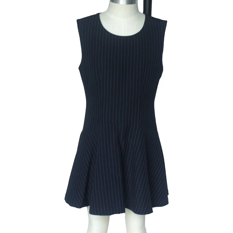 Navy Girl'S Skirt Sleeveless School Uniform Tank Dress Jersay Pinafore Dress