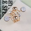 Rhinestone long armor full finger ring artificial finger rings for girls