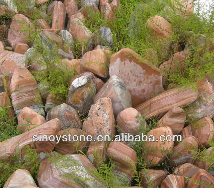 Natural stone boulders for garden decoration