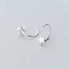 925 Sterling Silver start cross cuff dangle Earrings