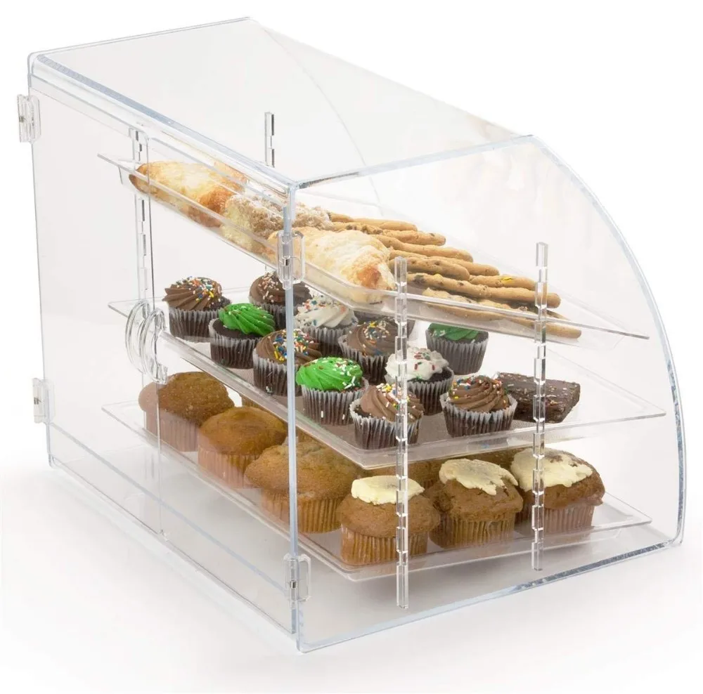 Clear Acrylic Pastry Display Case With 3 Removable Shelves - Buy ...