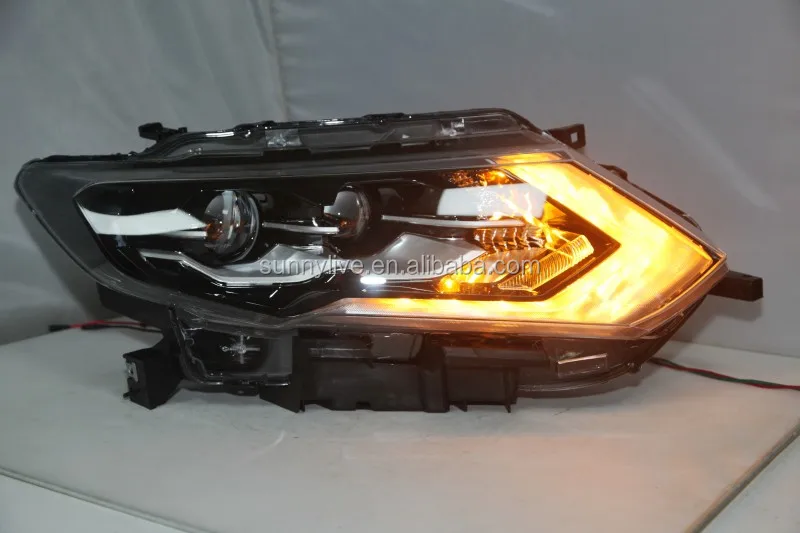 For NISSAN X-Trail Rogue LED Head Light 2017 Year Black Housing LD