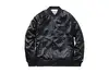 custom bomber jacket wholesale / Black Military Air Force MA-1 Olive Green Bomber jacket / Satin Jacket