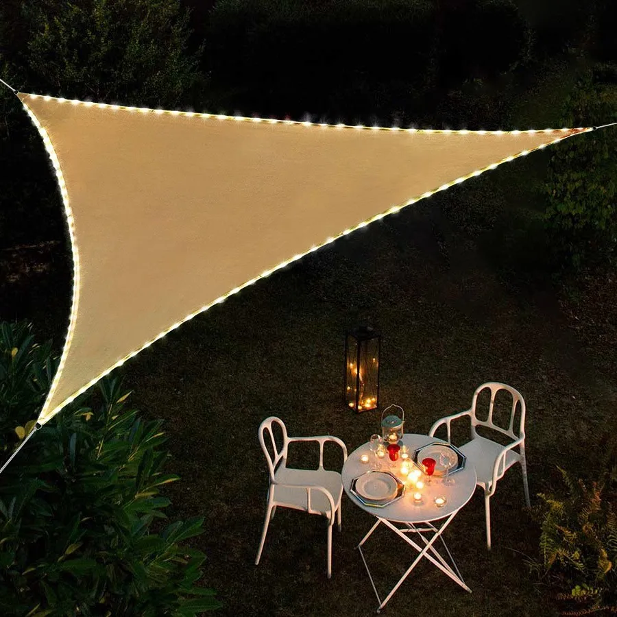 Patented Starry Sky Solar Light System Sail Shade 33 Ft Long 100 Pcs