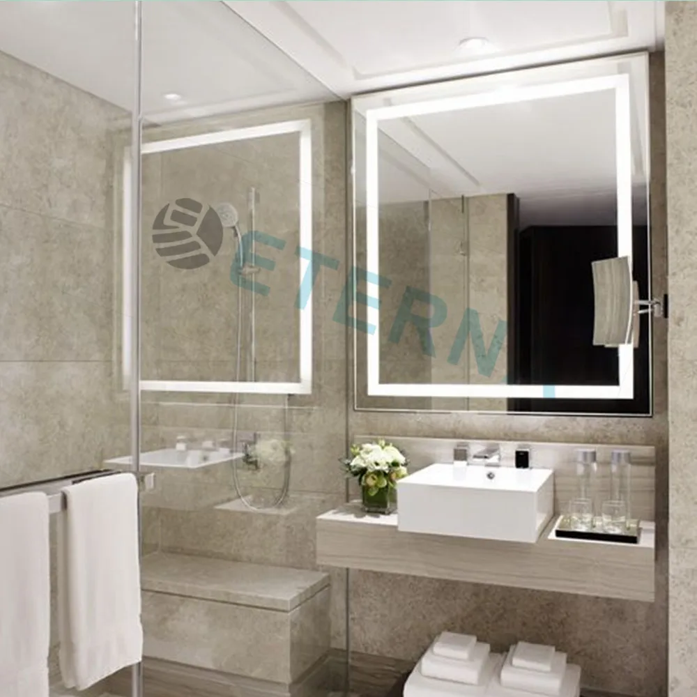 Eterna light up led klok smart badkamer make muur spiegel bad ... Residentiële muur ikea
